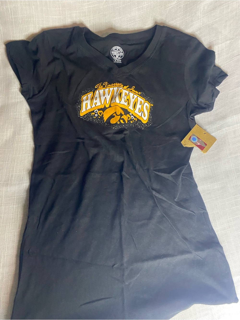 Rivalry Threads Black Tee with Gold Print